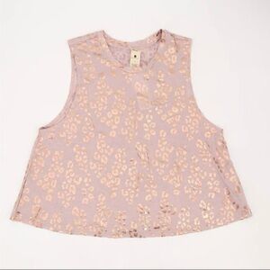 Spiritual Gangster Pink Leopard Print Tank Top